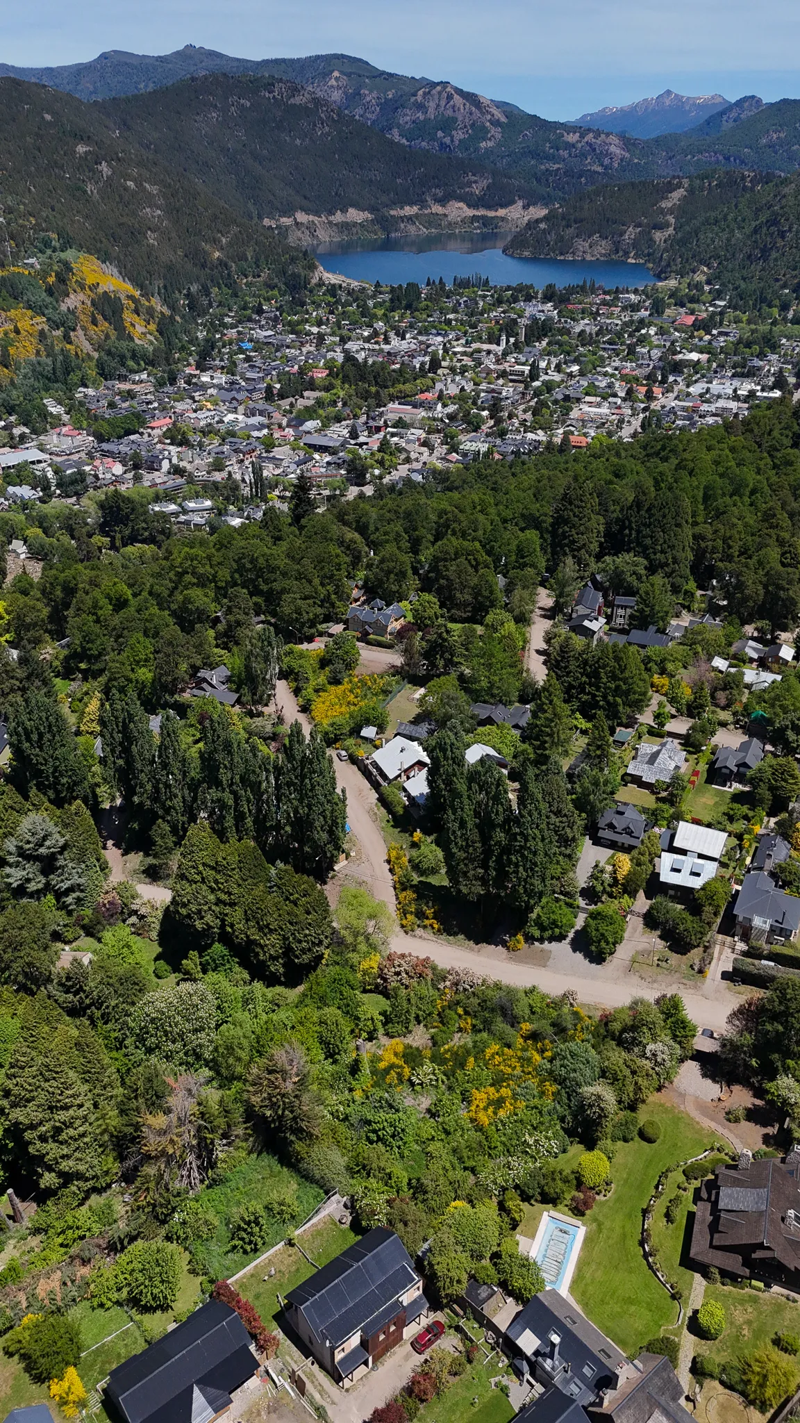 San Martín de los Andes desde el aire